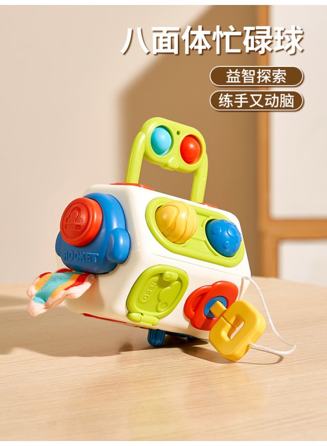 Baby Baby Busy Ball Montessori Early Education Hexaoctahedron Multi-function Hand Grab Ball Box Educational Toys 1-3 Years Old - Image 1